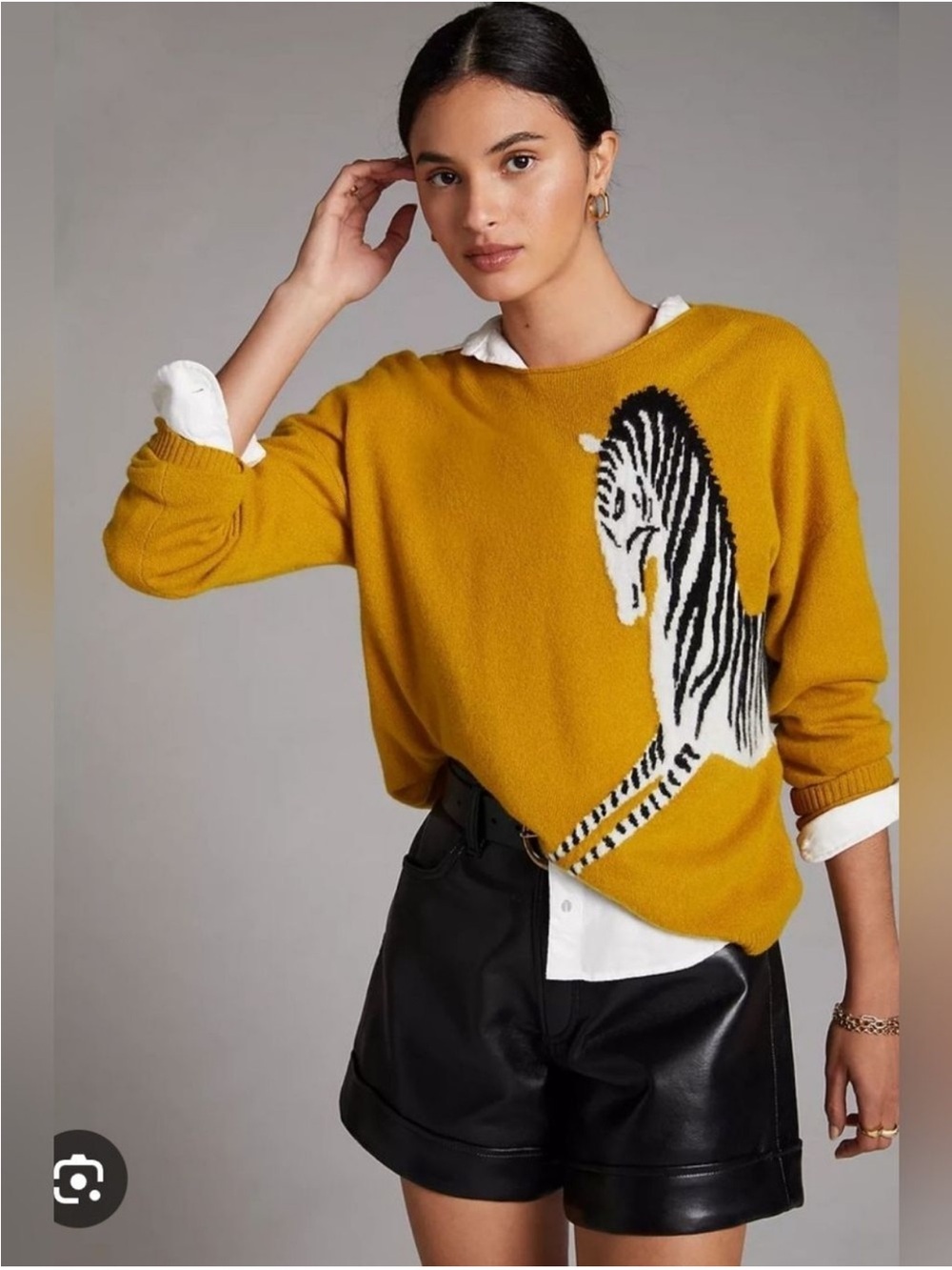 Maeve Cashmere Zebra Women's Sweater